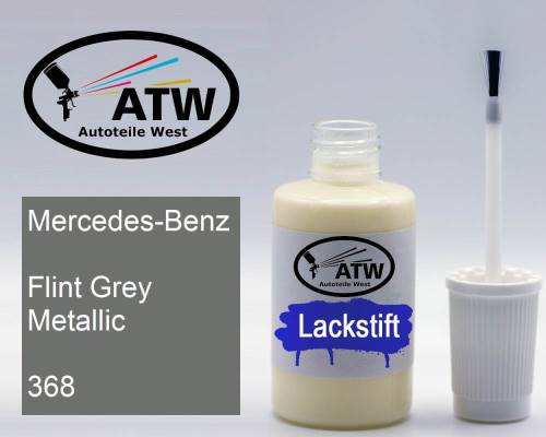 Mercedes-Benz, Flint Grey Metallic, 368: 20ml Lackstift, von ATW Autoteile West.